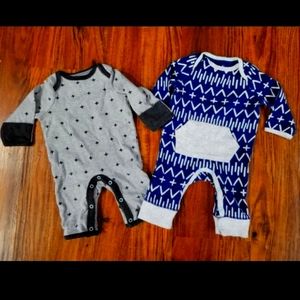 Cloud Island Baby Boy Rompers / Sleepers